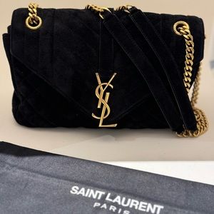 Yves Saint Laurent Medium shoulder bag in suede gently used. Great condition!